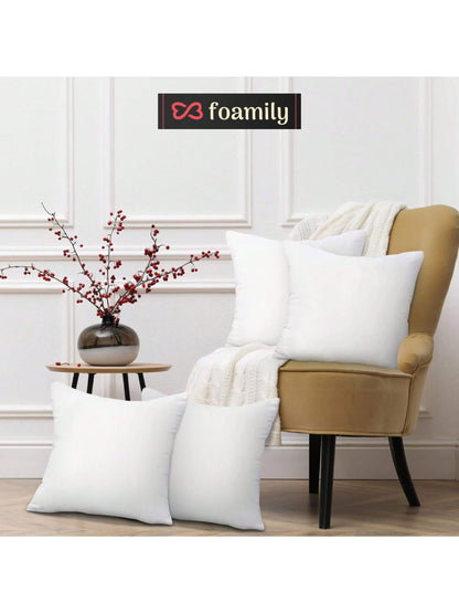 2pcs/1pc 40 X 40 Cm (16 X 16 Inch) Pillow Insert, Hollow Fiber Pillow Filler (White), Home Sanctuary