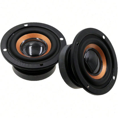 2pcs 2-Inch Magnetic Speaker Parts, Touch Panel Control Coaxial Connector, DIY Audio Speakers, Mini Speaker PU Leather Case, Black And Orange Stereo Audio Output