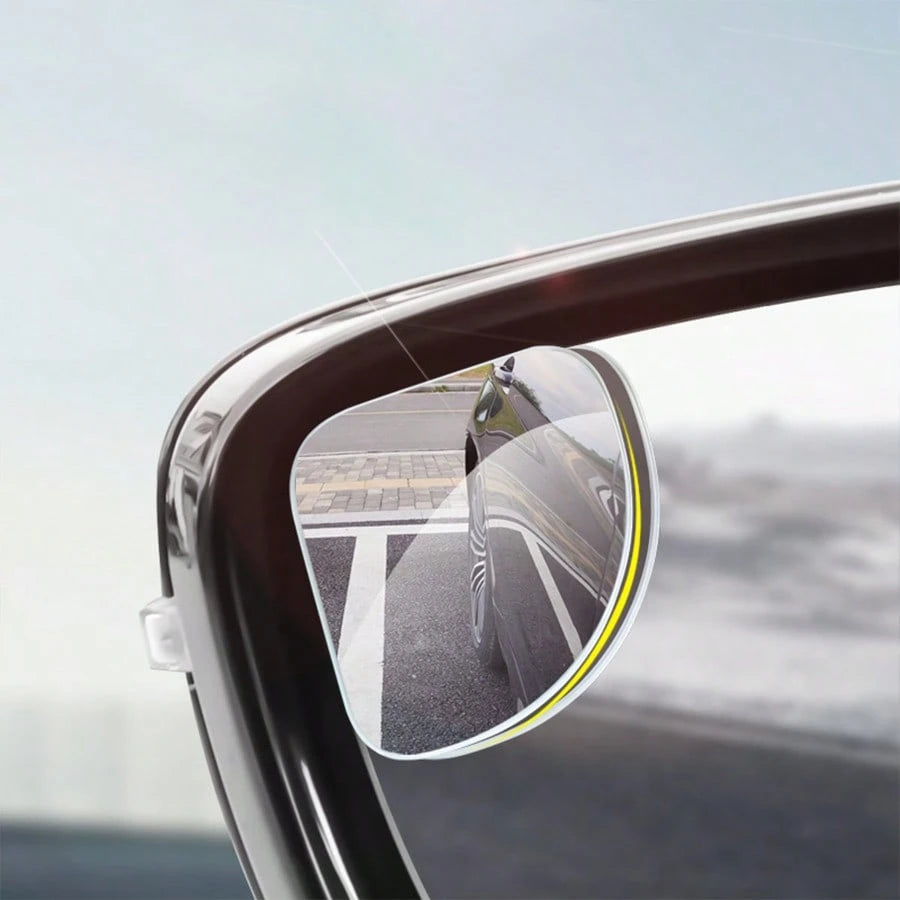 2pcs 360° Rotating Frameless Car Rearview Blind Spot Mirrors, Silver