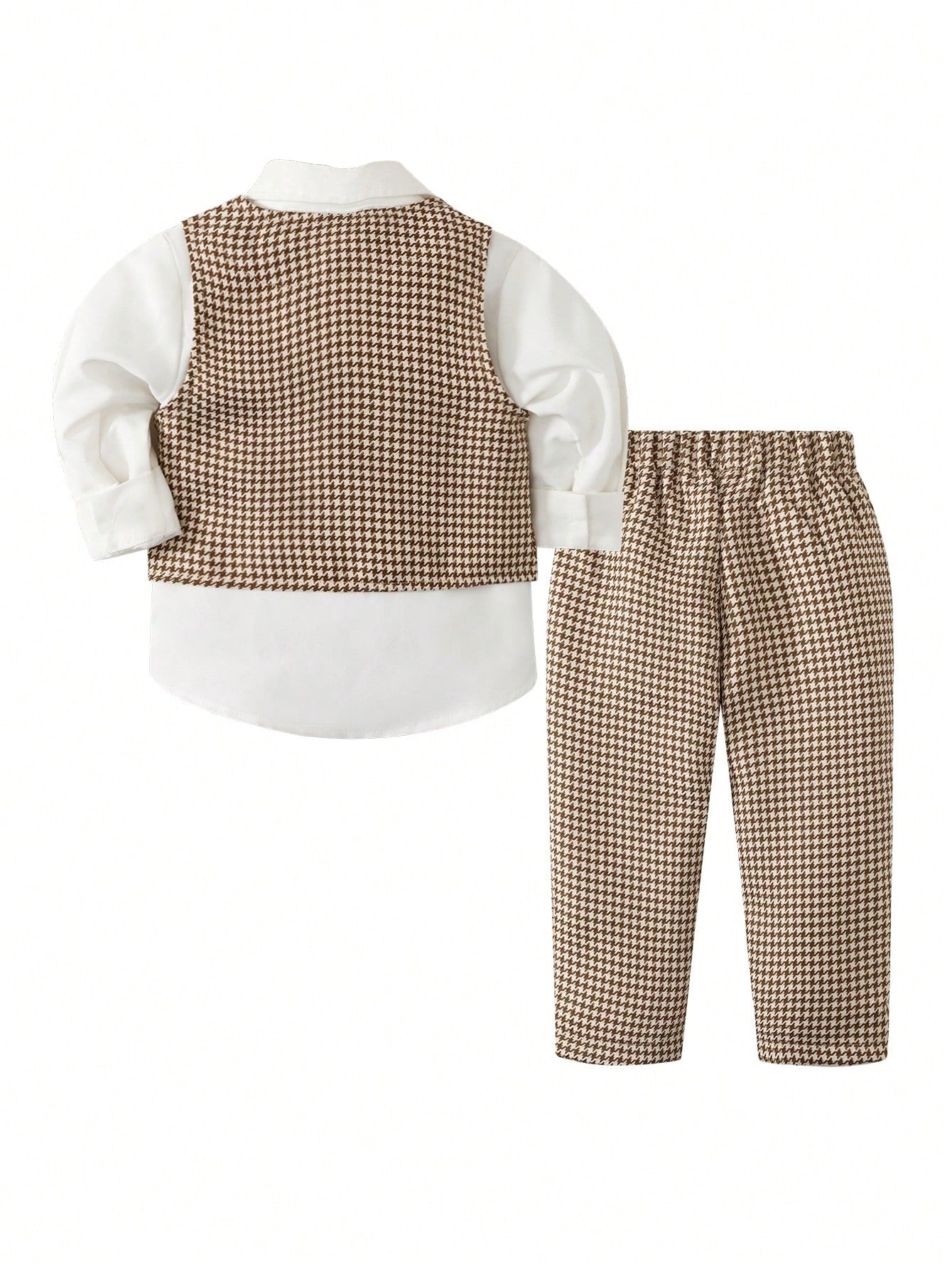 2pcs Baby Boy White Summer Elegant Formal Wedding Guest Outfit,Casual Vest With Buttons And Pants Set,Infant Boy Clothing For Birthday Party,Wedding