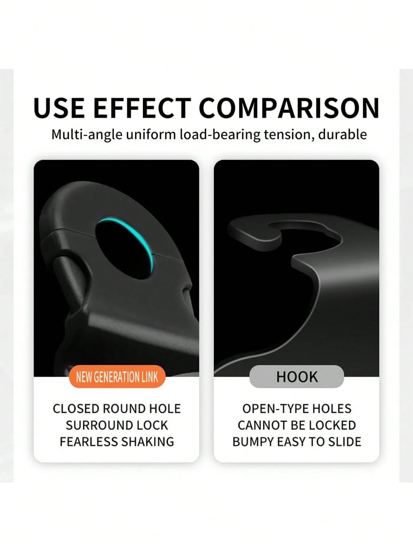 2pcs Black ABS Car Seat Back Hooks, Vehicle Interior Accessories, Car Seat Storage Hanger