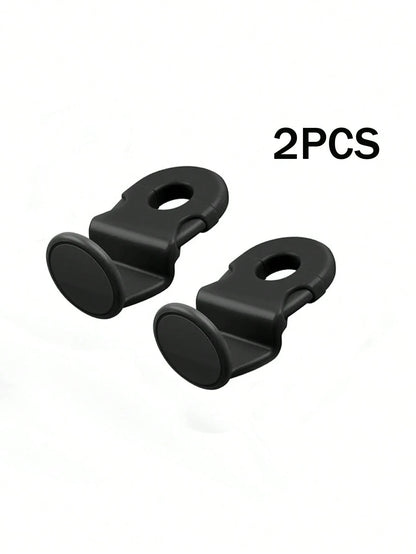 2pcs Black ABS Car Seat Back Hooks, Vehicle Interior Accessories, Car Seat Storage Hanger