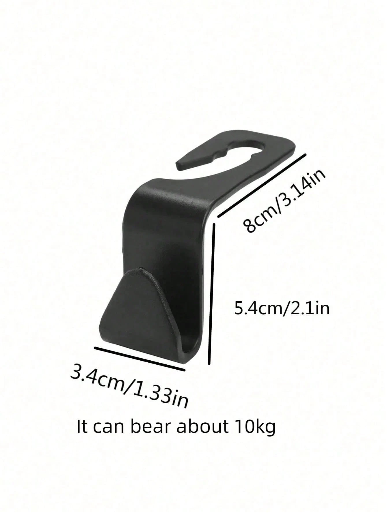 2pcs Black Bowknot Car Hooks, Creative Car Interior Accessories, Car Seat Back Hooks, Multifunctional Storage Hanger