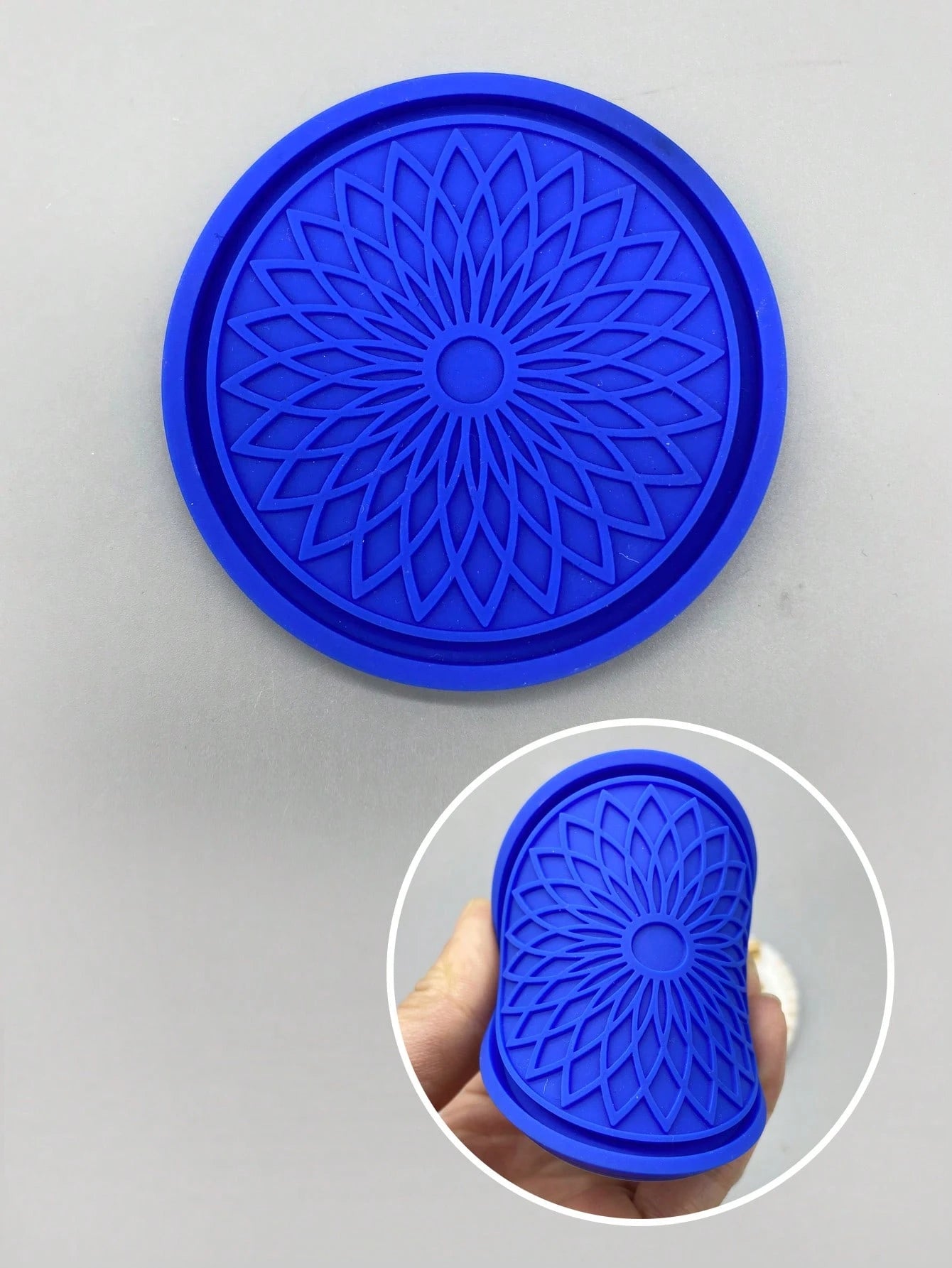 2pcs Car Cup Holder Coasters With 3d Flower Pattern, Non-slip Cup Mat For Center Console