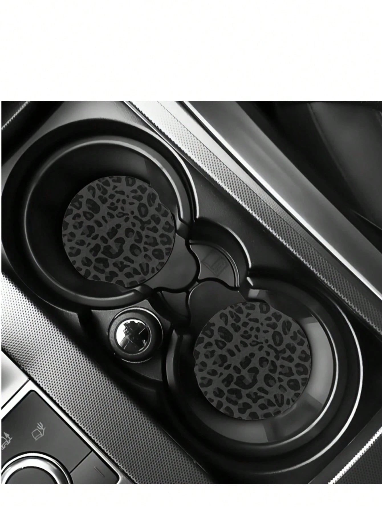2pcs Car Cup Holder Mats, Non-Slip Car Interior Decor, Leopard Print Cup Holder Inserts, Enhance Car Interior Quality, Great Gift