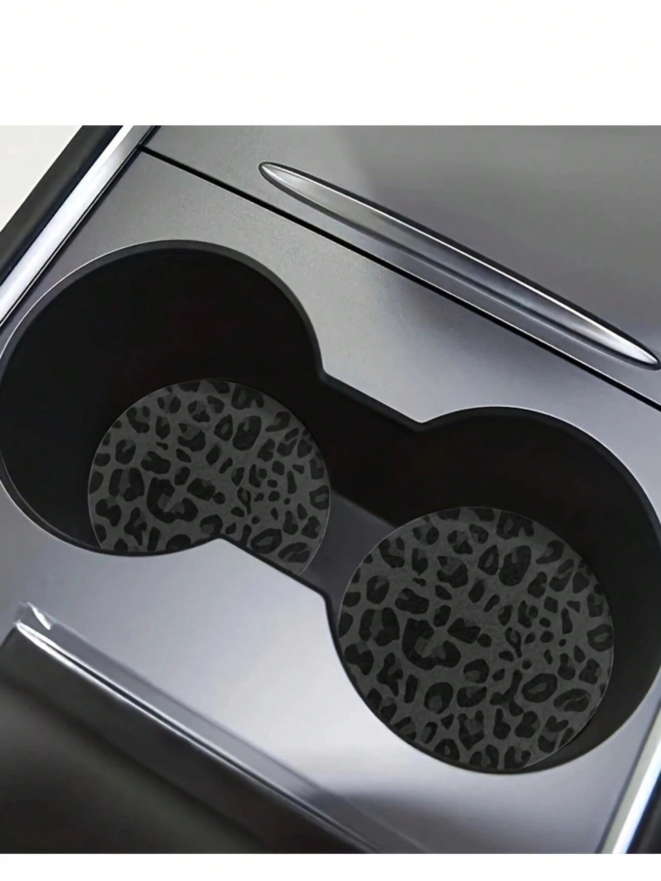 2pcs Car Cup Holder Mats, Non-Slip Car Interior Decor, Leopard Print Cup Holder Inserts, Enhance Car Interior Quality, Great Gift