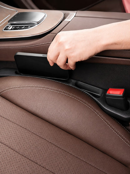 2pcs Car Seat Gap Filler, Side Gap Storage Box Between Seat And Center Console, Anti-Drop Seat Gap Filler Strip, Non-Slip Anti-Leak Gap Filler, Suitable For Phone, Keys, Coins, Universal Fit For Car