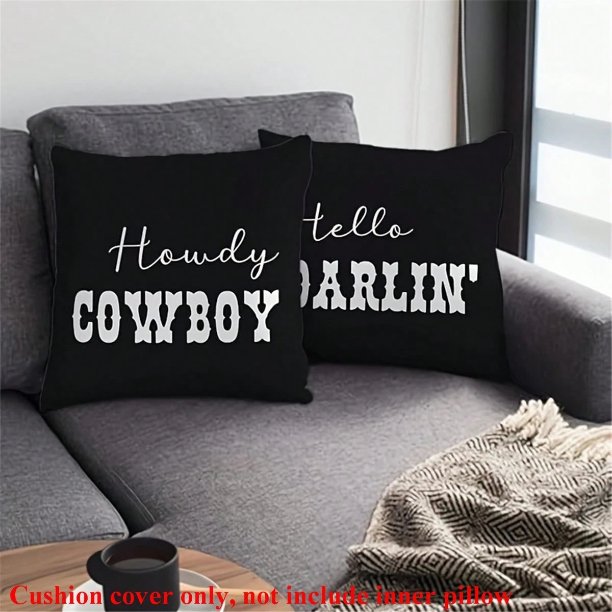 2pcs Country Style Western Cowhide Print Pillowcase, 45x45cm, Single-Sided Printing, Zipper Closure, Machine Washable, Polyester Decorative Cushion Cover, Suitable For Various Room Types Decorative Pi