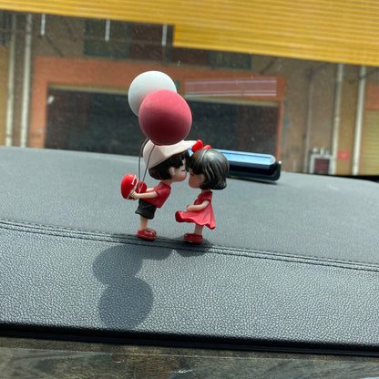 2pcs Cute Couple Doll Car Interior Decorations, For Dashboard, Air Vent, Display Screen