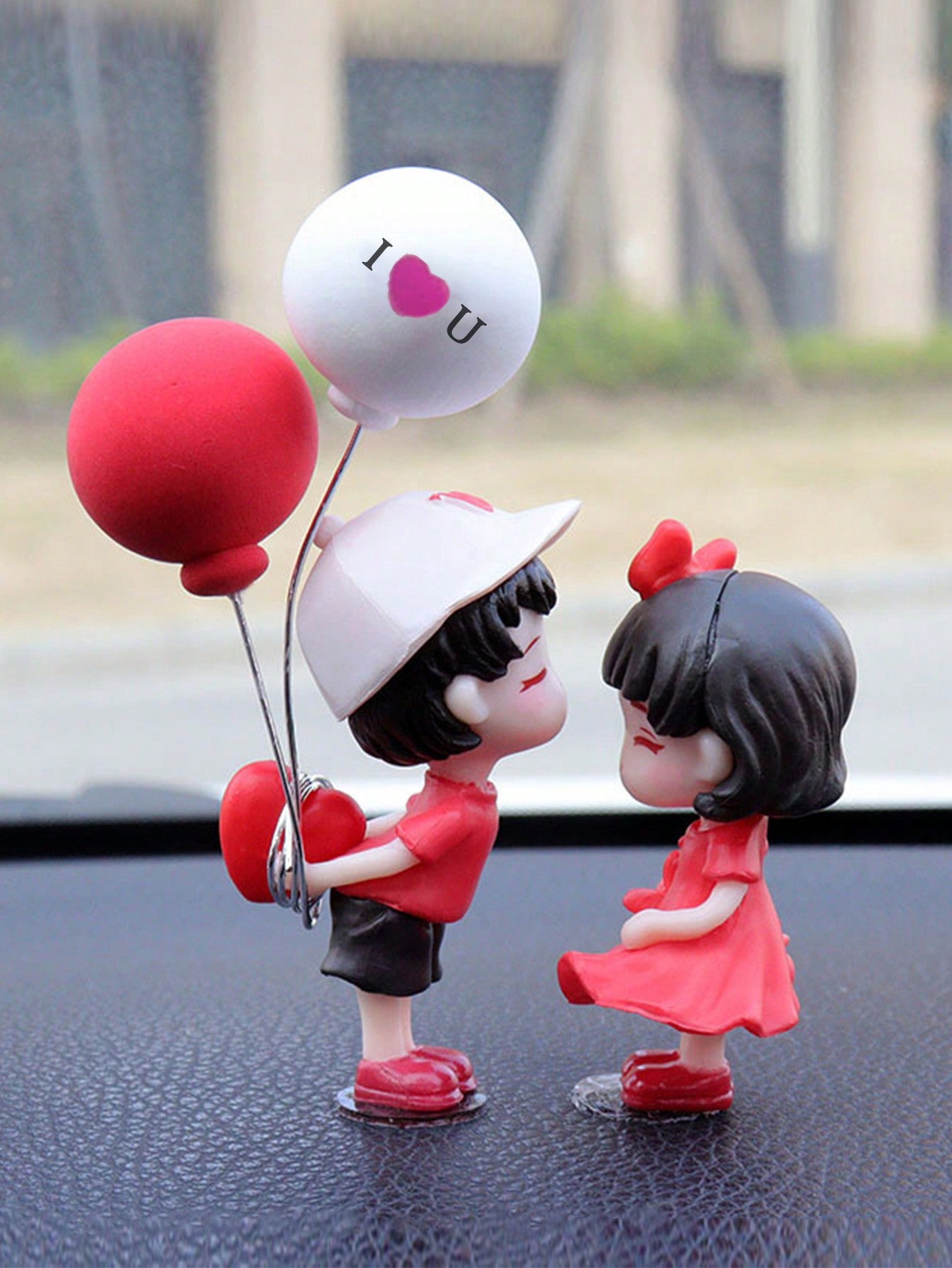 2pcs Cute Couple Doll Car Interior Decorations, For Dashboard, Air Vent, Display Screen