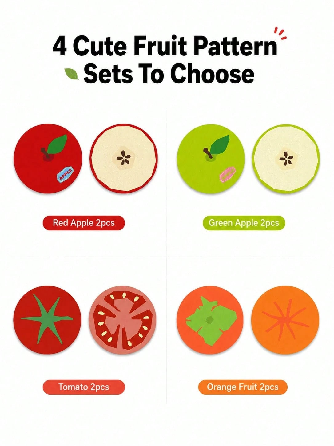 2pcs Cute Fruit Car Cup Holders, Non-Slip Absorbent Scratch-Resistant Universal Cup Coasters, Creative Cute Car Interior Decoration Accessories