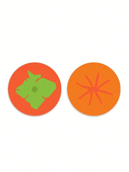 2pcs Cute Fruit Car Cup Holders, Non-Slip Absorbent Scratch-Resistant Universal Cup Coasters, Creative Cute Car Interior Decoration Accessories