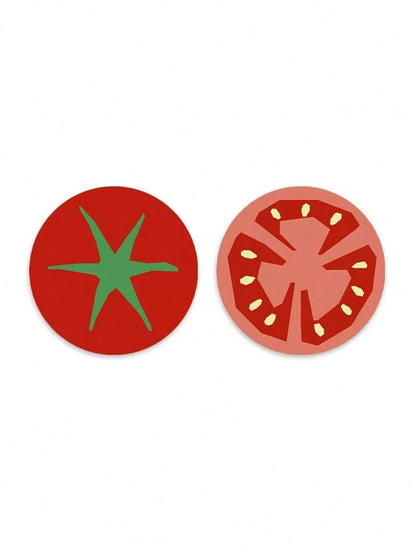 2pcs Cute Fruit Car Cup Holders, Non-Slip Absorbent Scratch-Resistant Universal Cup Coasters, Creative Cute Car Interior Decoration Accessories