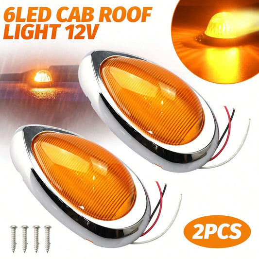 2pcs Fit For Freightliner Sleeper Cab Trucks Side Marker Turn Signal LED Lights