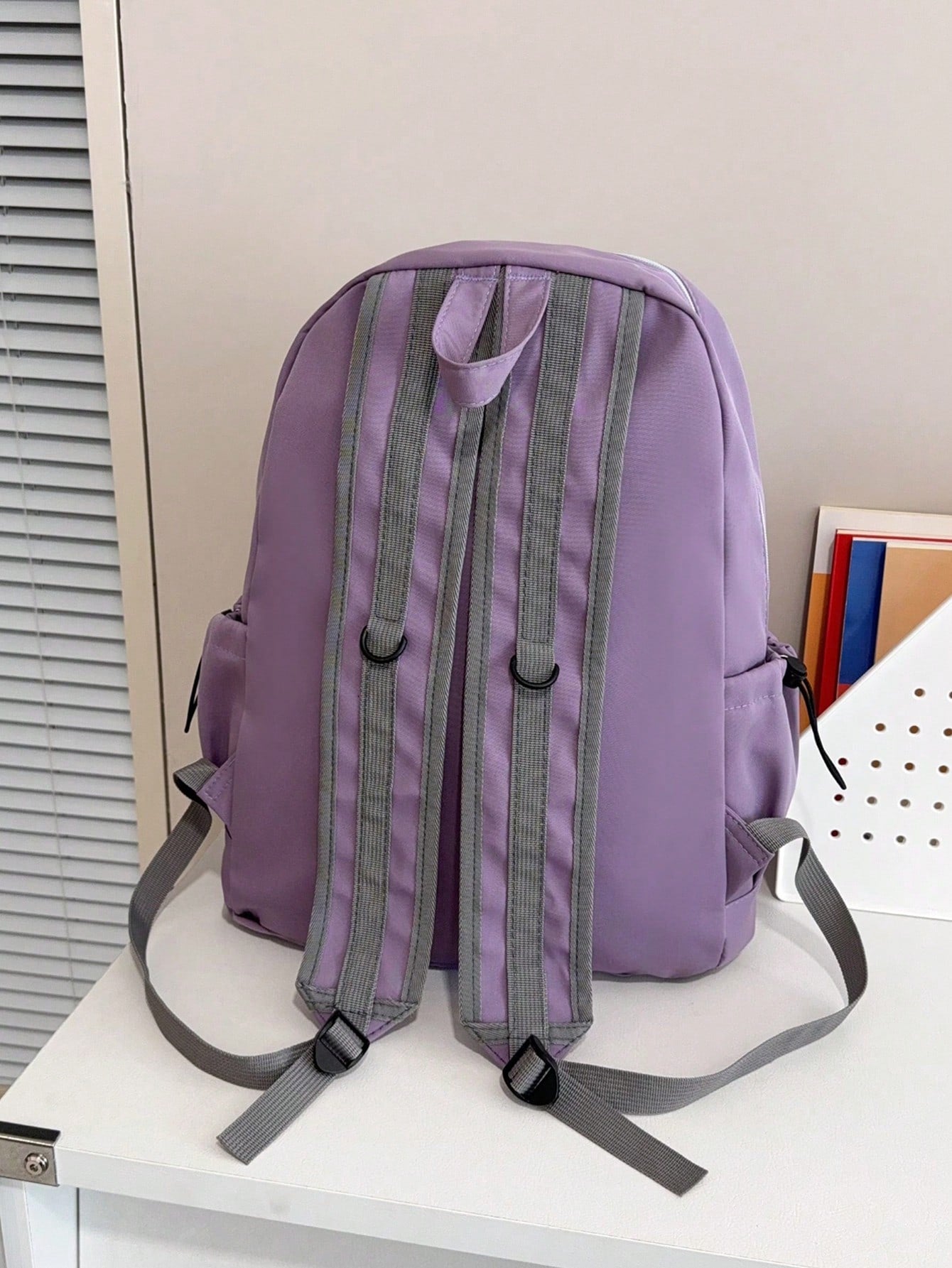 2PCS Letter Embroidered Contrast Line Backpack With Pencil Case, Waterproof Nylon Large Capacity Multi-Compartment School Bag, Laptop Backpack For Middle School, High School, College Students, Commuti
