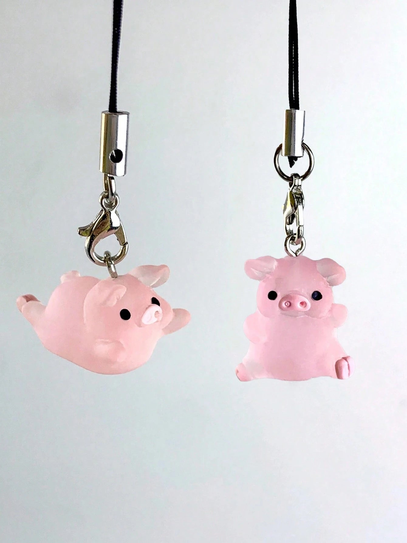 2pcs Lovely Pig Shaped Phone Lanyard Suitable For Phones, Bags And Keys Gifts For Mother, Family, Friends, Birthday, Holiday Phone Charm, Phone Chain