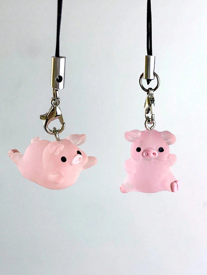 2pcs Lovely Pig Shaped Phone Lanyard Suitable For Phones, Bags And Keys Gifts For Mother, Family, Friends, Birthday, Holiday Phone Charm, Phone Chain