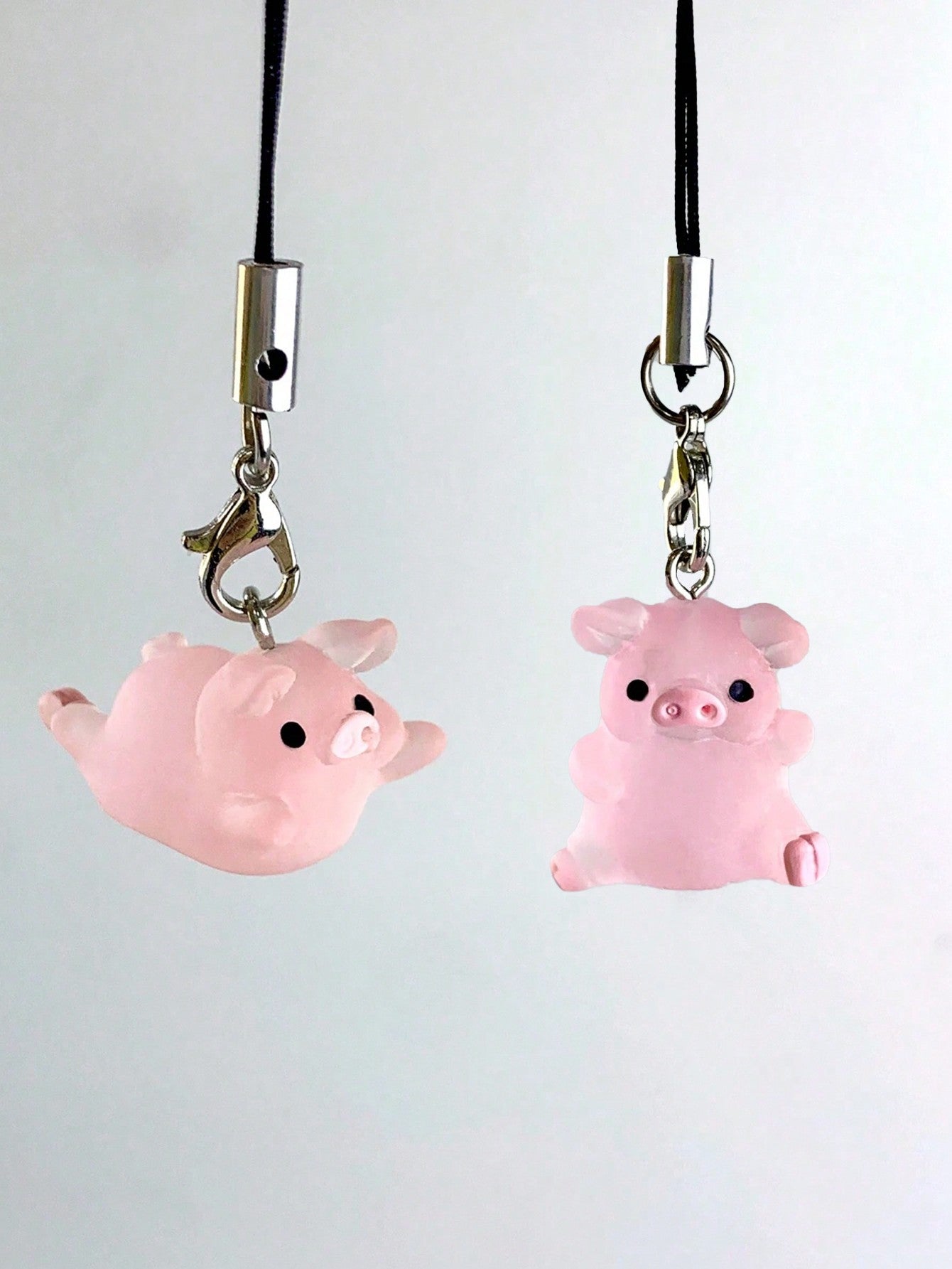 2pcs Lovely Pig Shaped Phone Lanyard Suitable For Phones, Bags And Keys Gifts For Mother, Family, Friends, Birthday, Holiday Phone Charm, Phone Chain