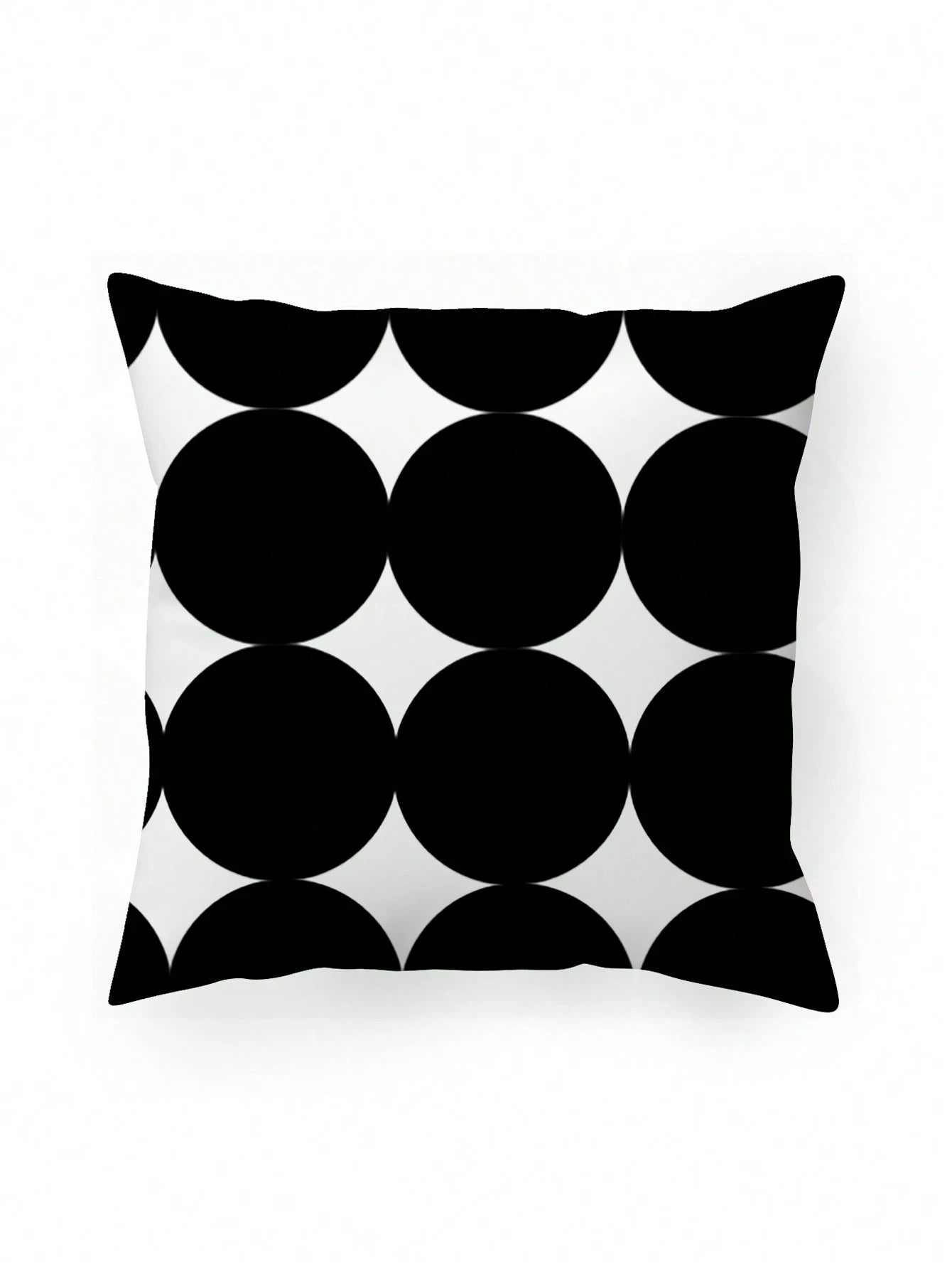 2pcs Minimalist Bohemian Black Polka Dot Print Pillow Covers, Decorative Square Cushion Covers, Multiple Sizes (Inserts Not Included), Fabric Home Decor For Bedroom, Living Room, Office