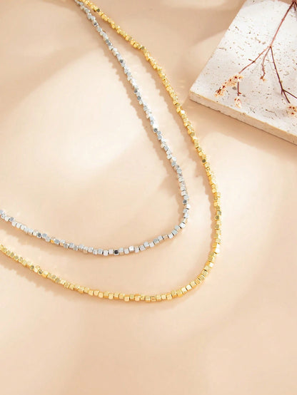 2pcs Multi-Layer Beaded Sexy Silver & Gold Waist Chain, Adjustable Bikini Waist Belt Body Jewelry, Women's Summer Beach Party Accessory