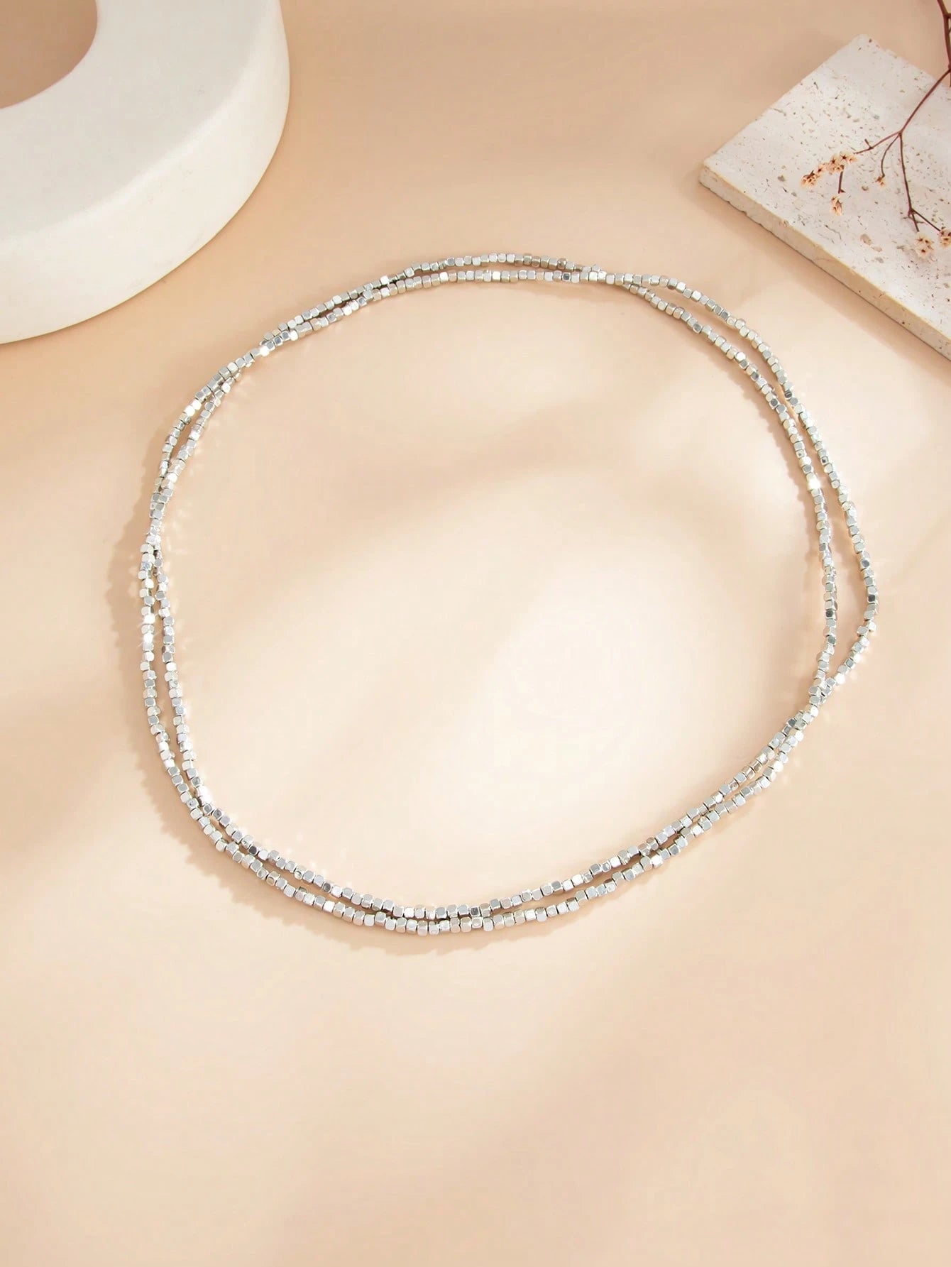 2pcs Multi-Layer Beaded Sexy Silver & Gold Waist Chain, Adjustable Bikini Waist Belt Body Jewelry, Women's Summer Beach Party Accessory