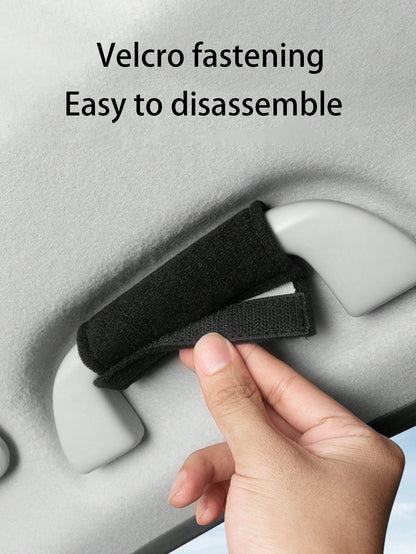 2Pcs Plush Car Door Handle Protector, Universal Fit Car Armrest Cover Grip