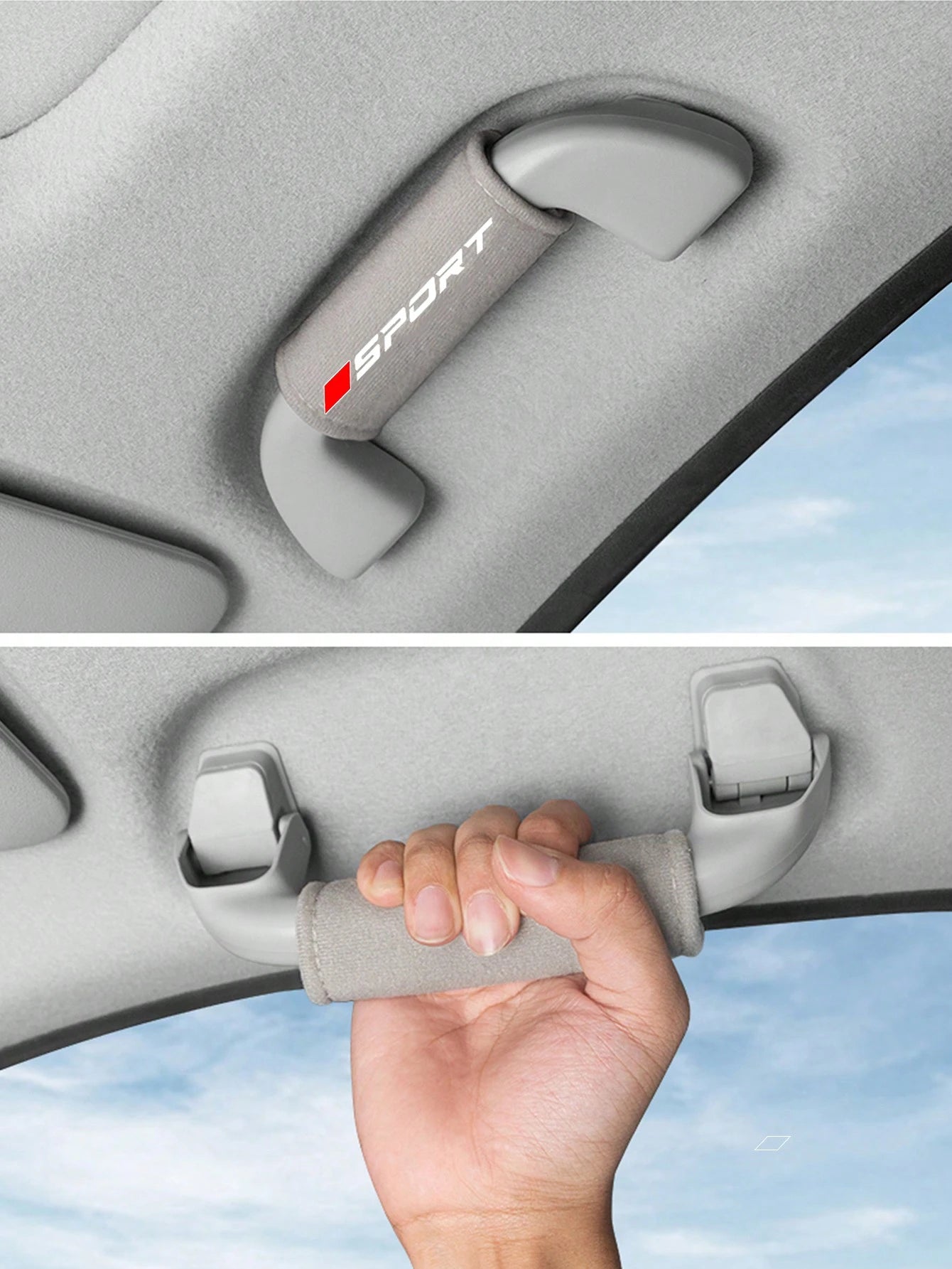 2Pcs Plush Car Door Handle Protector, Universal Fit Car Armrest Cover Grip