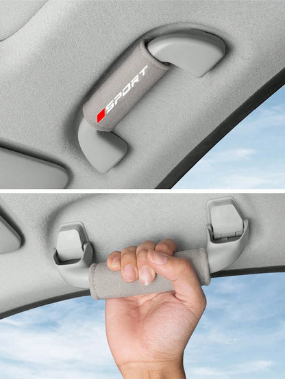 2Pcs Plush Car Door Handle Protector, Universal Fit Car Armrest Cover Grip