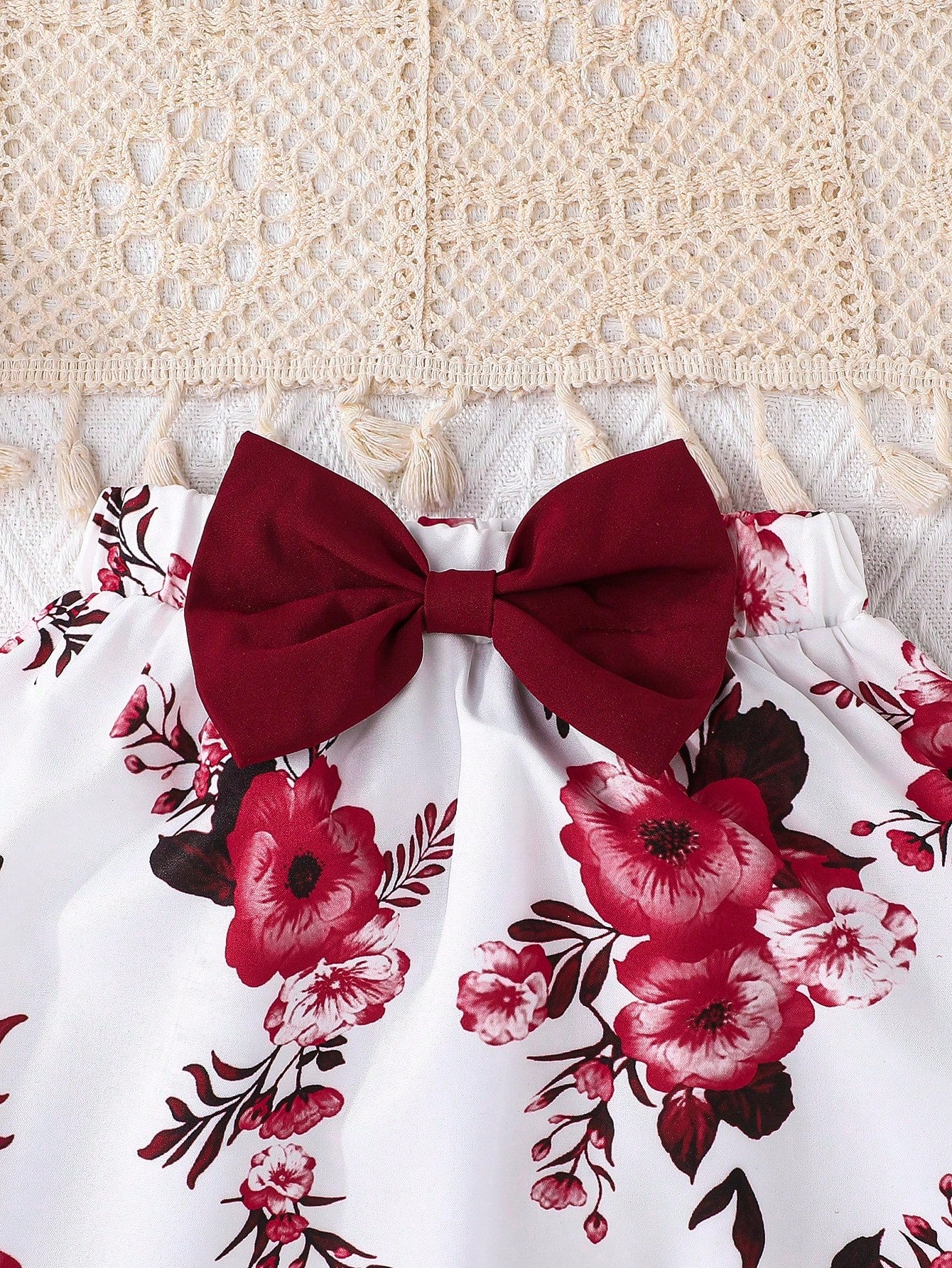 2pcs/Set Baby Girl Fashion Cute Solid Color Asymmetric-Shoulder Camisole Top Paired With Butterfly & Flower Pattern Skirt, Summer Daily Outings & Vacation New Arrival