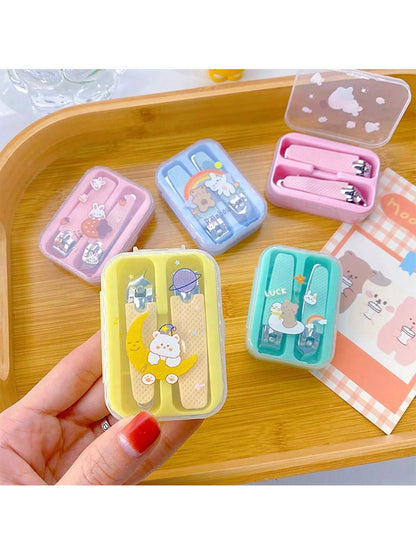 2pcs/Set Baby Nail Clippers, Cute Portable Nail Scissors Grooming Kit For Infant Fingernails And Toenails
