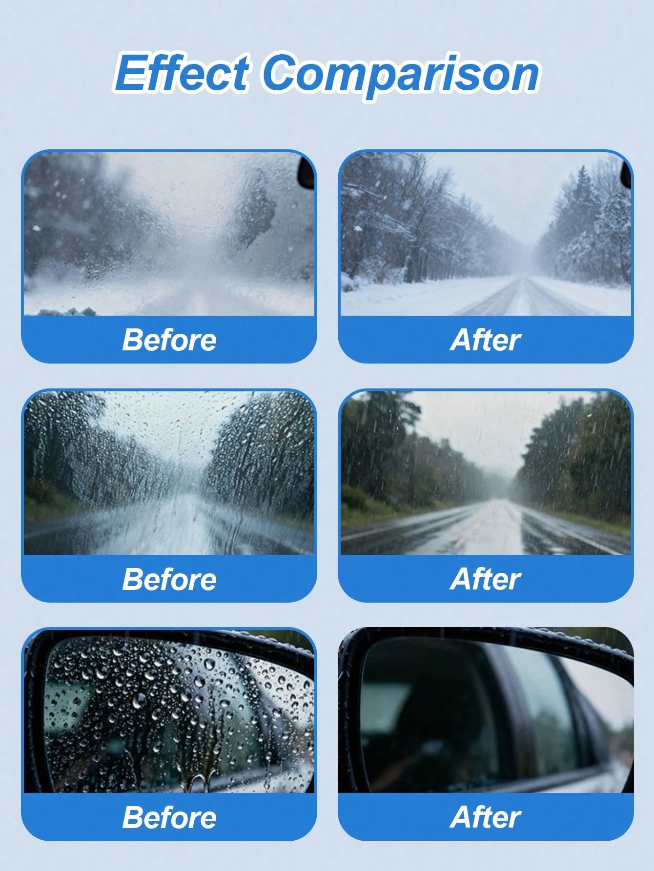 2pcs/Set Car Windshield Anti-Fog Kit- ABS Resin Cleaning Brush With Applicator Sponge And Microfiber Cloth, Removes Oil, Water Stains And Fog, Improves Visibility, Universal For Windshield, Side Wind