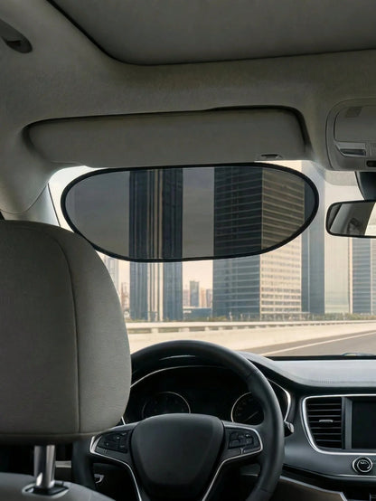 2pcs/Set Car Windshield Side Window Sun Shade- Static Cling Dark Transparent Film, Suitable For Low Angle Sunlight, Provides UV Protection And Ventilation, Easy To Install And Remove, For Driver And