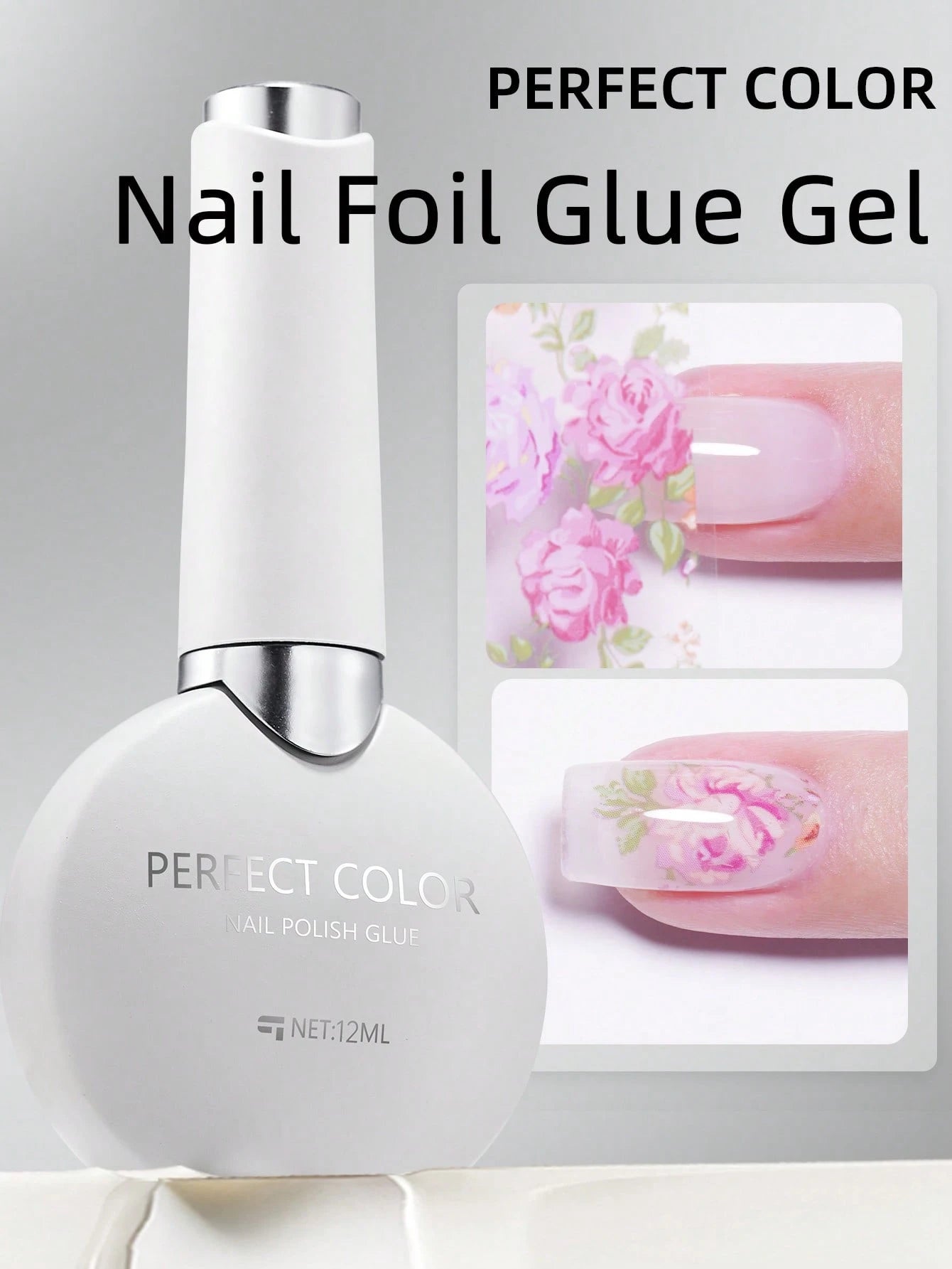 2pcs/Set Perfect Color Nail Foil Paper, Suitable For Foil Stickers, Nail Gel, Foil Transfer Gel, 12ml Transfer Gel, Essential For Nail Art DIY Enthusiasts, Requires LED Lamp, Removable Nails