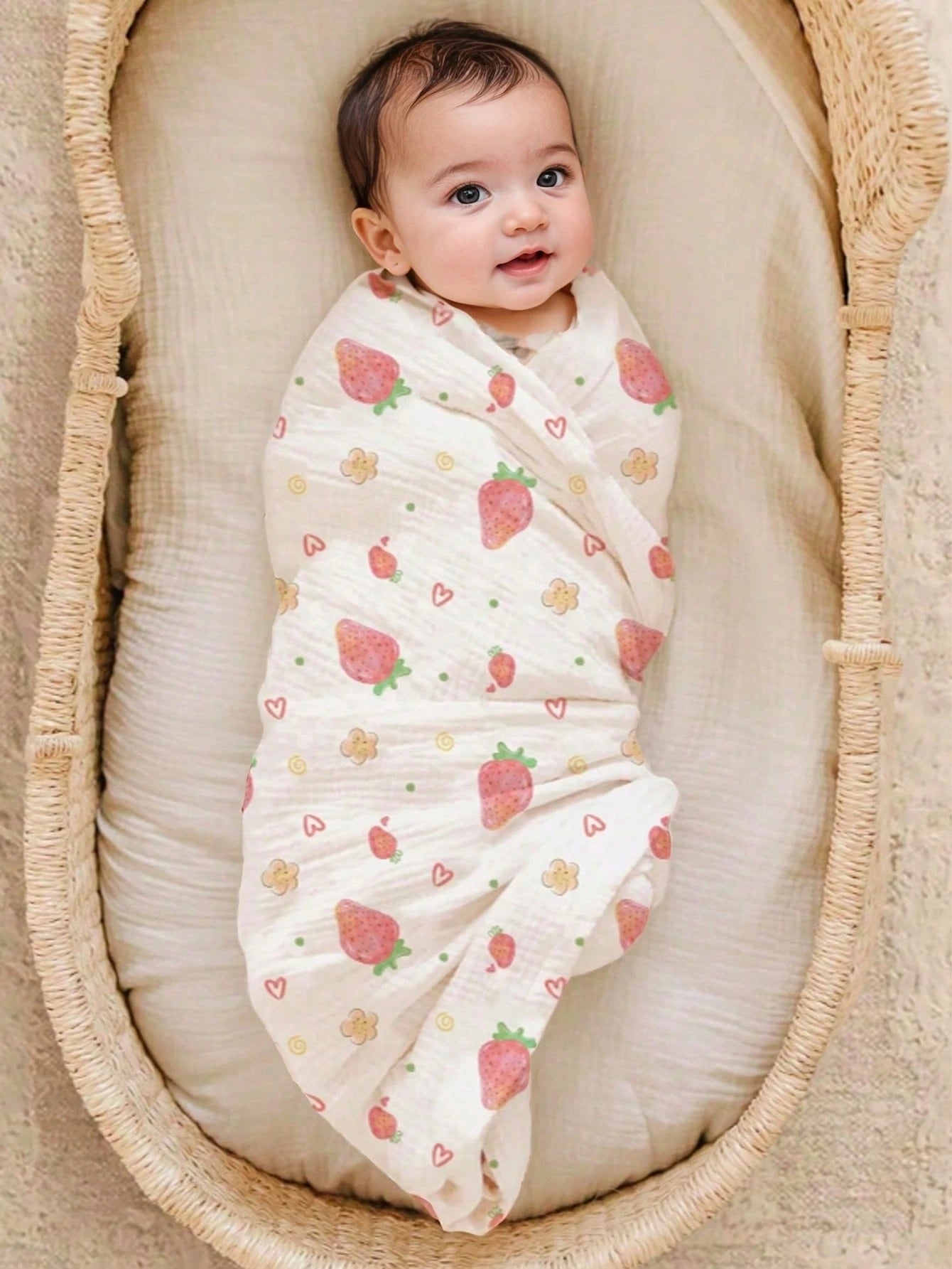 2pcs Soft Cotton Gauze Swaddle Blankets, Breathable Lightweight Suitable For Newborn & Infant Baby Boys Girls Cartoon Pattern