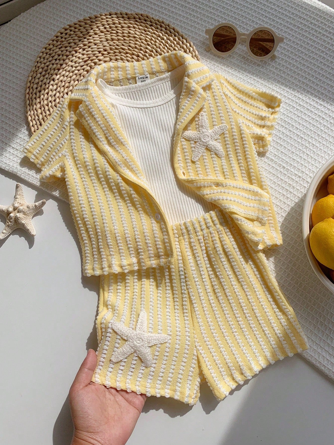 2pcs Unisex Baby Boy/Girl Casual Cute Striped Short Sleeve Shirt And Shorts Set, Baby Boy Outfit Sets, Baby Boy Summer Clothes