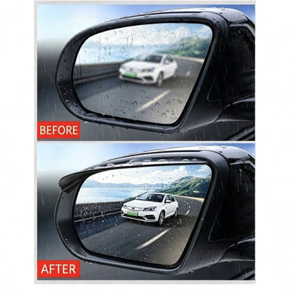 2pcs Universal Car Rearview Mirror Rain Visor Rain Guard Rain Shield Snow Guard Window Visor