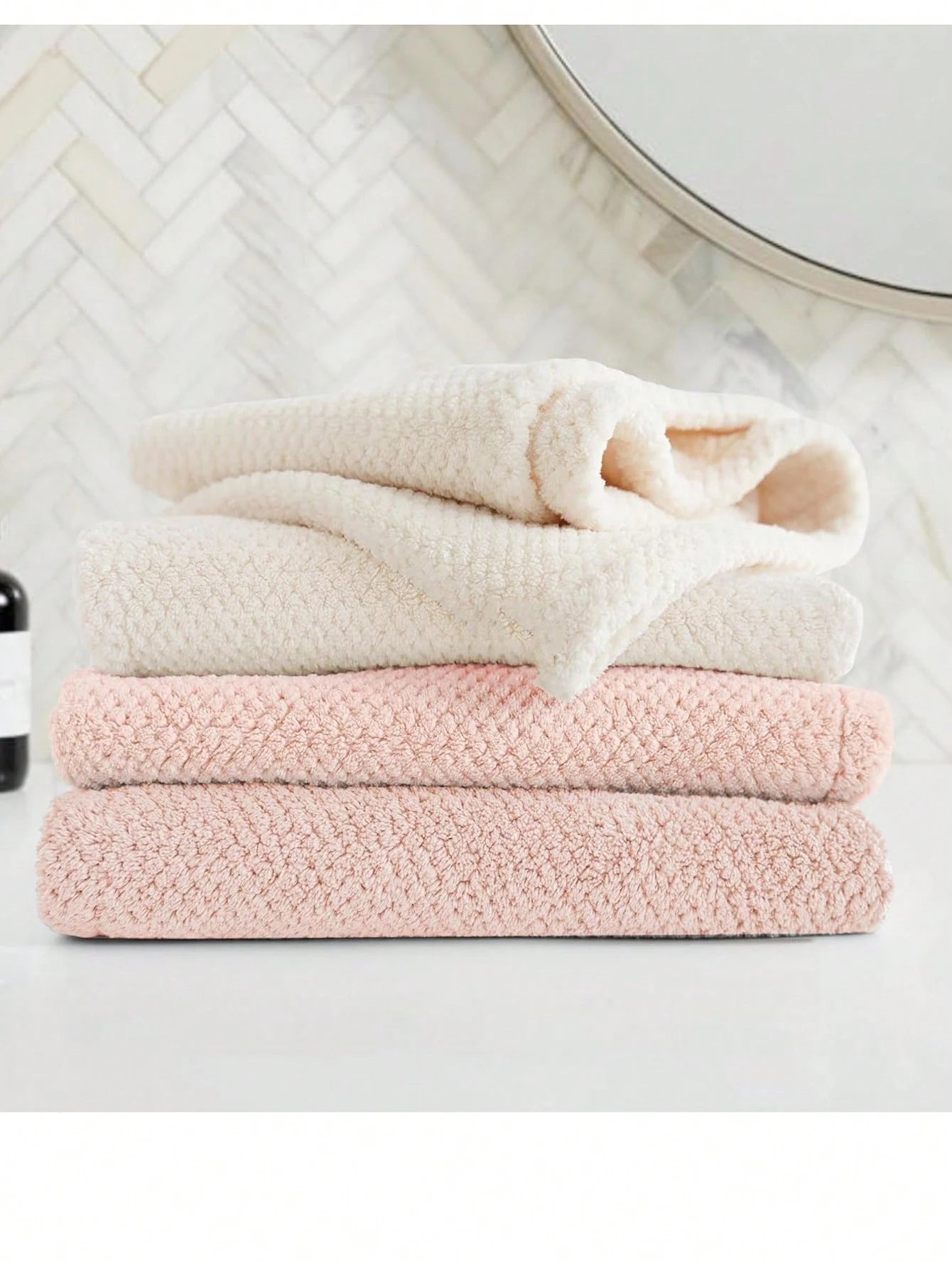 2pcs Women's Microfiber Hair Towel Wrap, Super Absorbent Quick Dry Hair Towel, Suitable For All Hair Types, Anti-Frizz, Large Size With Button Hair Drying Towel