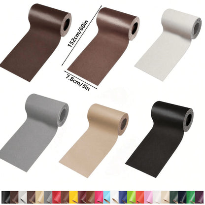 3.1 Inch X 60 Inch Self-Adhesive Leather Repair Tape, Multi-Color Options, Crack Pattern, Suitable For Furniture, Sofa, Car Seats, Office Chairs, Repair Kit