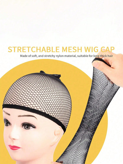 3/2/1pc Invisible Wig Headband, Wig Cap Fixing Sleeve, Suitable For Various Head Shapes. Mesh Sock Cap, Wig Hairnet, Non-Slip Breathable Elastic Hairnet, Stretchable High Elasticity Hairnet, Wig Acces
