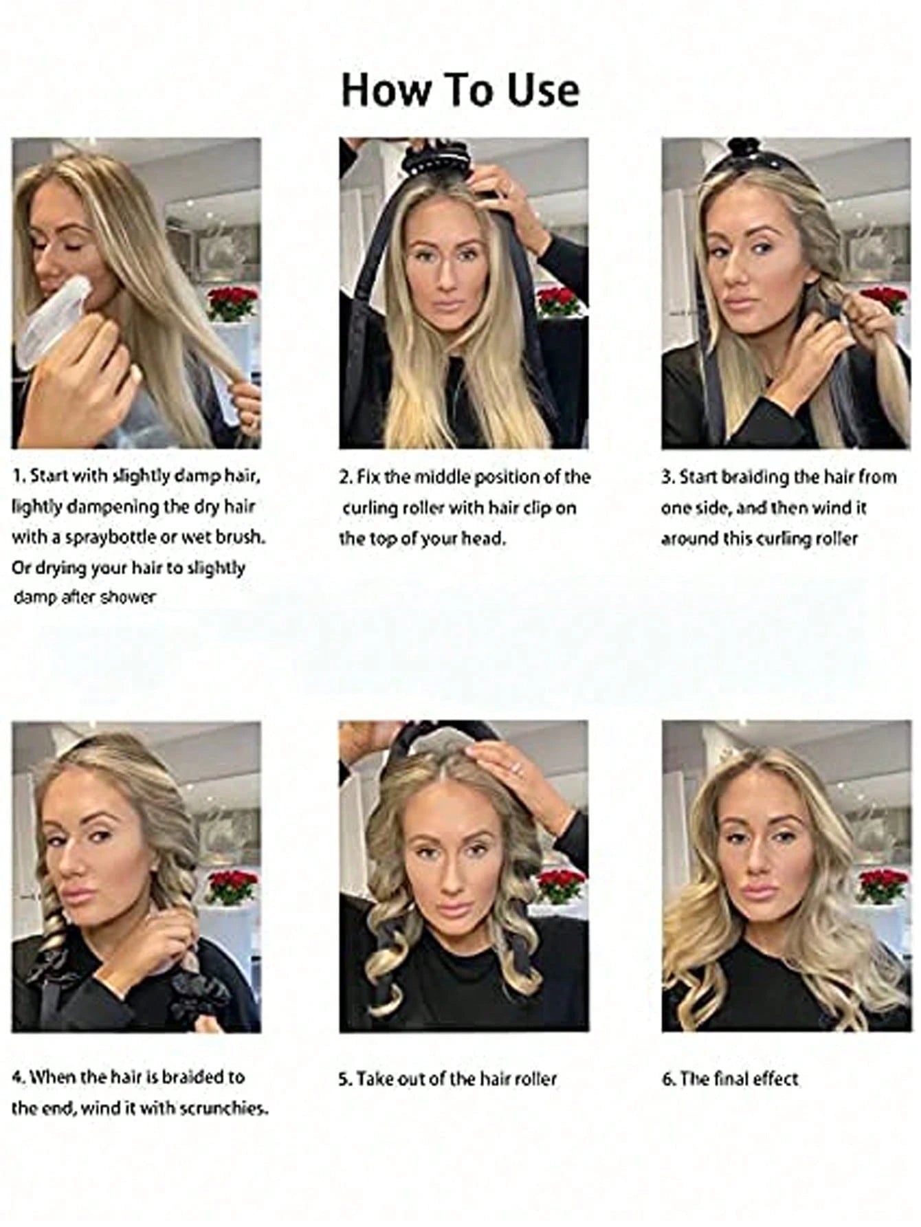 3/4/5pcs Manual Sponge Hair Curling Rod, Include Hair Curling Rod, Hair Clip, Hair Tie Band, Curl Before Going Out (Spraying Styling For More Hold), Sleep Without Steaming And Get Curly Hair, Pink Spo