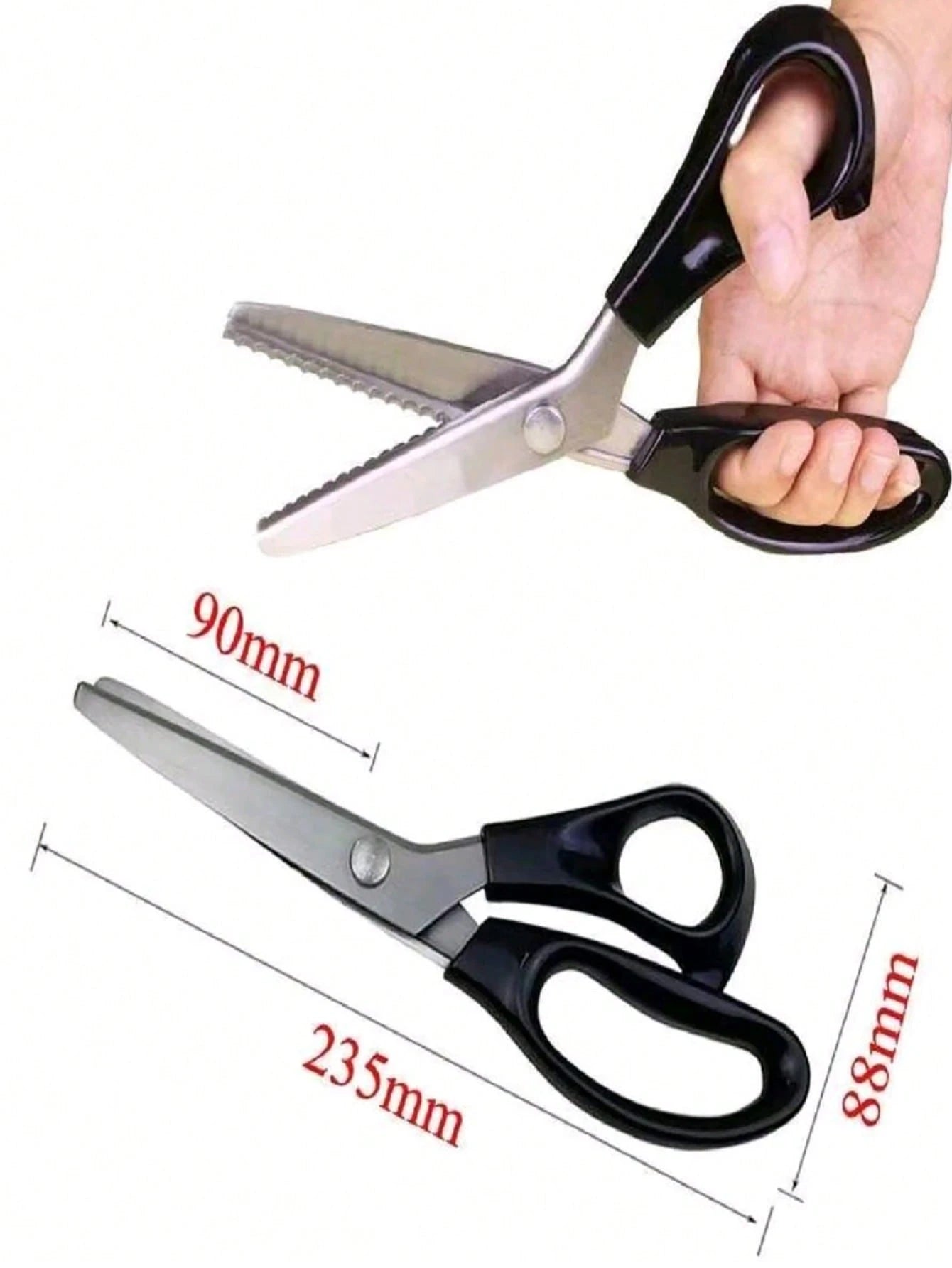 3, 5, 7mm Fabric Cutting Wavy Edge Pinking Shears Scissors No Import Fees