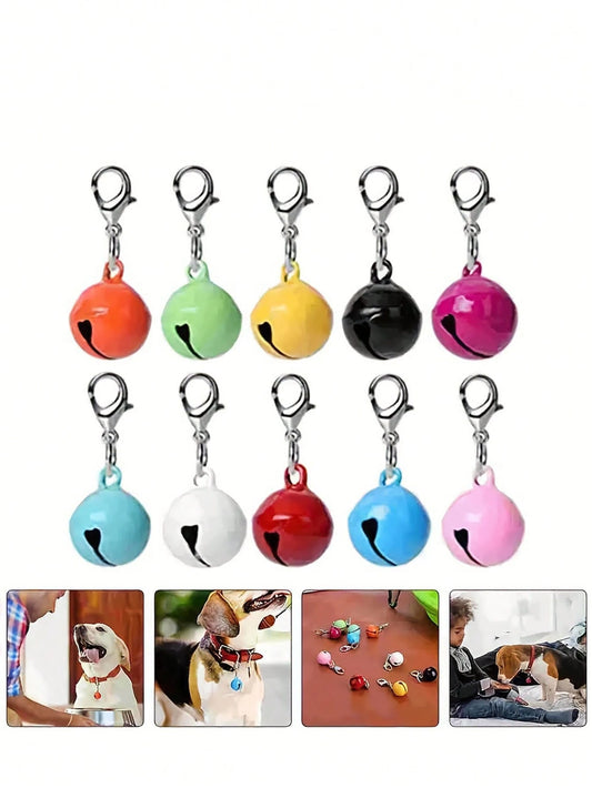 3/5pcs Iron Pet Collar Bells, Clasp, Multi-Function Accessory, Suitable For Cats And Dogs, Puppy Collars, Pet Accessories| Decorative Pet Collars| Pet Collars, Pet Collar Bells