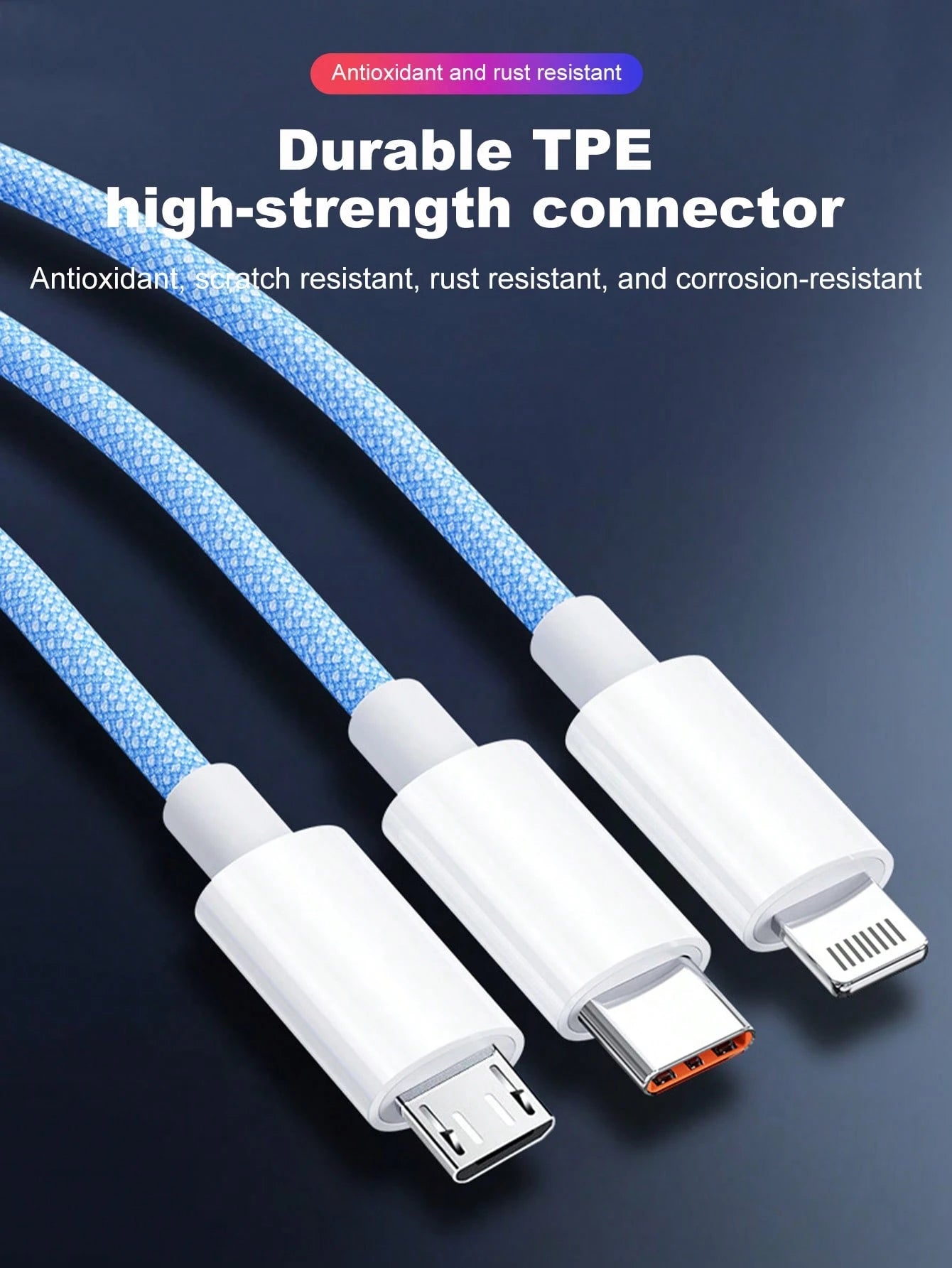 3-In-1 100w(Max) Fast Charging Usb Data Cable Spring/Straight Line USB Charging Cable Length Adjustable Nylon, Compatible With IPhone16/15/14/13/12/11 (The Spring USB Charging Cable MAX Expansion Size