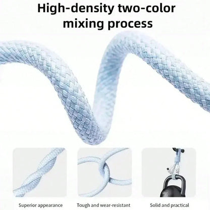3-In-1 100w(Max) Fast Charging Usb Data Cable Spring/Straight Line USB Charging Cable Length Adjustable Nylon, Compatible With IPhone16/15/14/13/12/11 (The Spring USB Charging Cable MAX Expansion Size