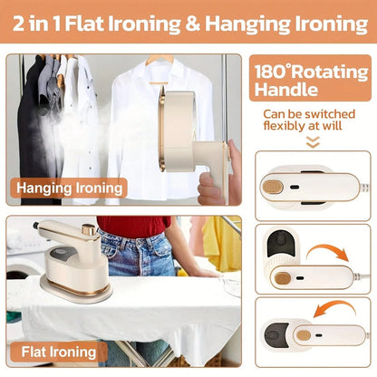 3-In-1 Multifunctional Steam Iron, Handheld Garment Steamer, Portable Foldable Electric Iron For Home & Office Use
