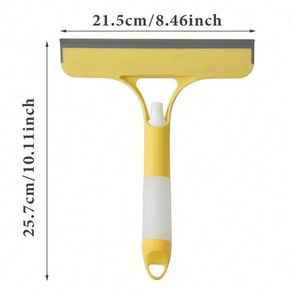 3 In 1 Window Cleaning Scraper, Squeegee And Scrubber With Spray, Multifunctional Household Cleaning Tool, Car Windshield Cleaner,Lightweight Silicone Microfiber Wipe