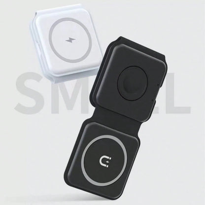 3-In-1 Wireless Charger Compatible With IPhone 12/13/14/15/16/17, 3/Pro, Foldable Travel Wireless Charging Station