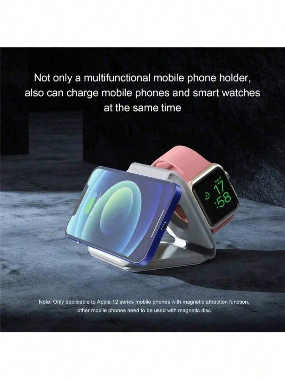 3-In-1 Wireless Charger Compatible With IPhone 12/13/14/15/16/17, 3/Pro, Foldable Travel Wireless Charging Station