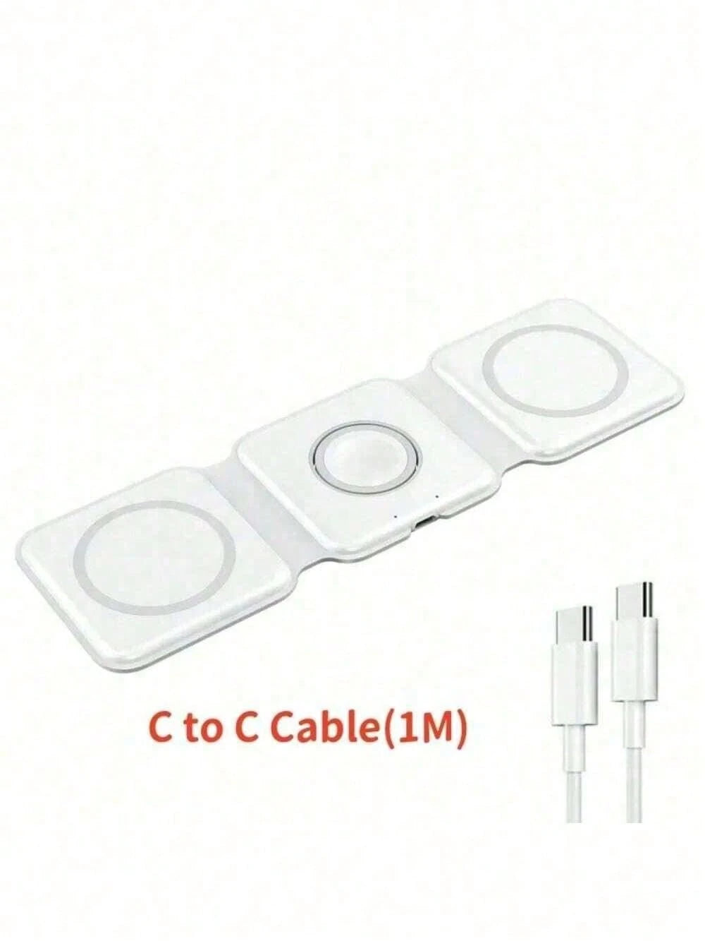 3-In-1 Wireless Charger Compatible With IPhone 12/13/14/15/16/17, 3/Pro, Foldable Travel Wireless Charging Station