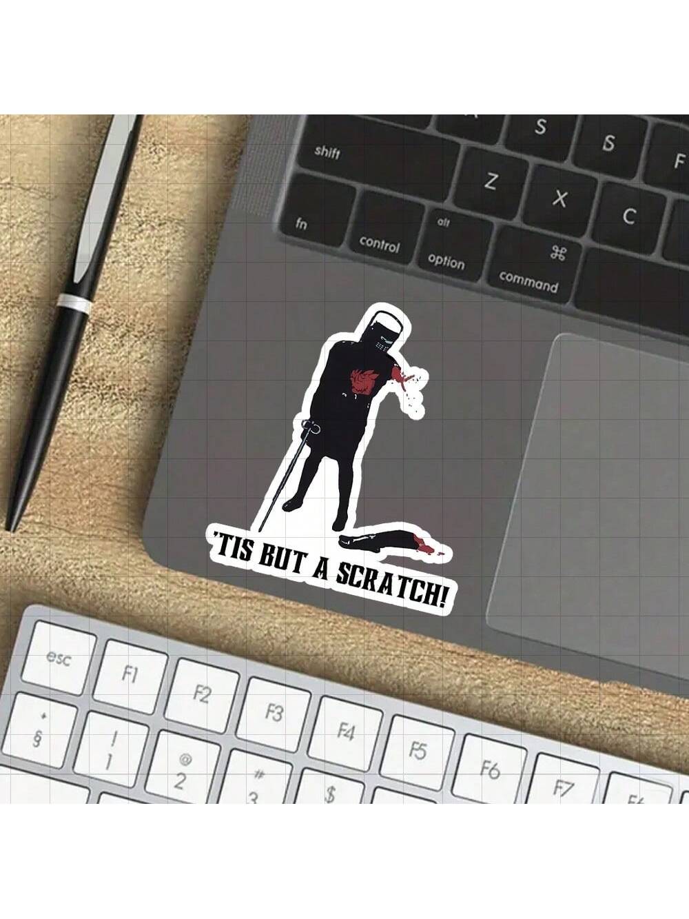 3-Inch "'Tis But A Scratch Sticker- Funny And Quirky-Themed Vinyl Sticker For Laptops, Notebooks, Water Bottles, Office Spaces, Gaming Consoles, And Humor Zones| Great For Movie Fans, Sarcasm Enthu
